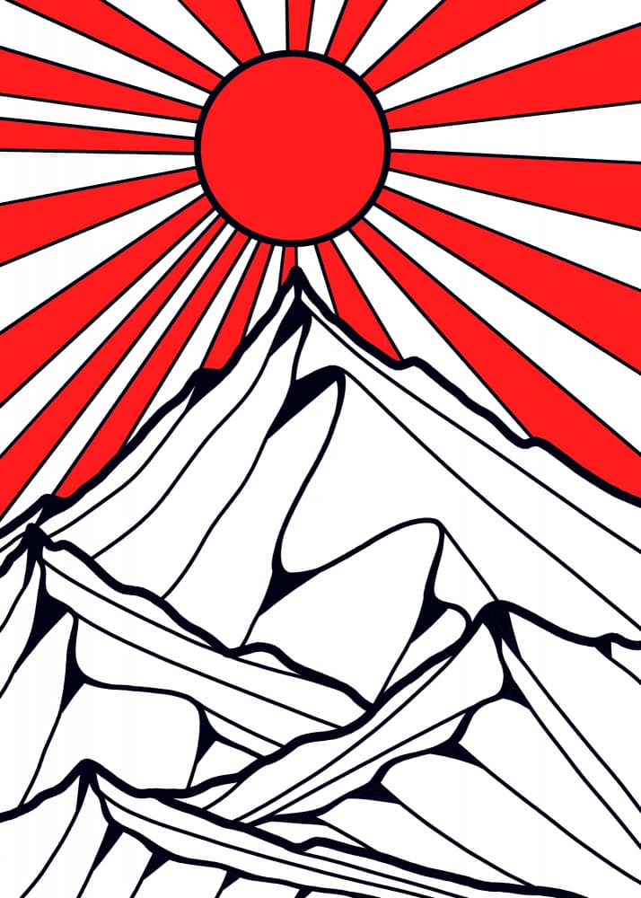 Rising Sun Peaks by Stephen Wade — canvas wall art
