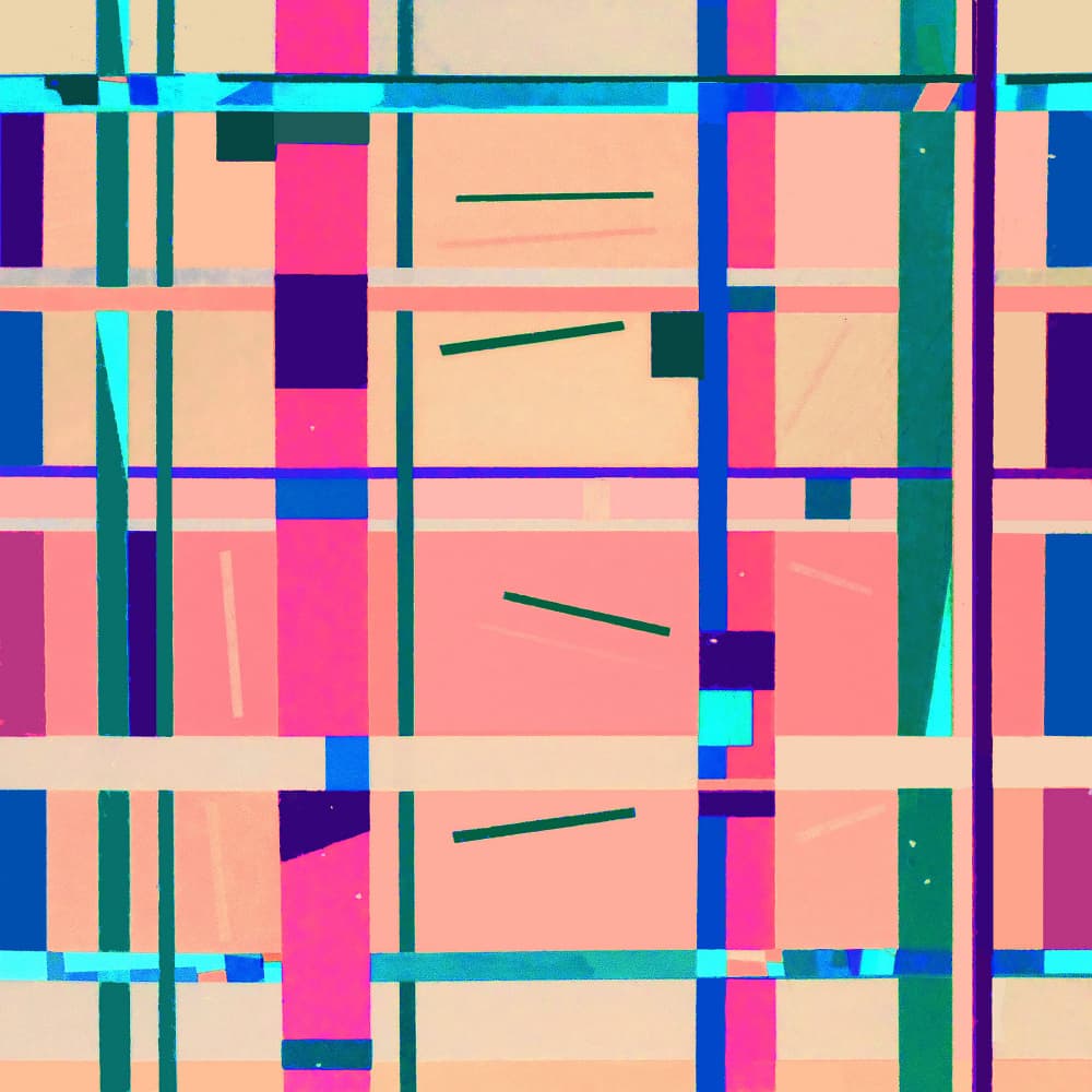 Colorful Geometric Grid by Vanessa Ryan — canvas wall art