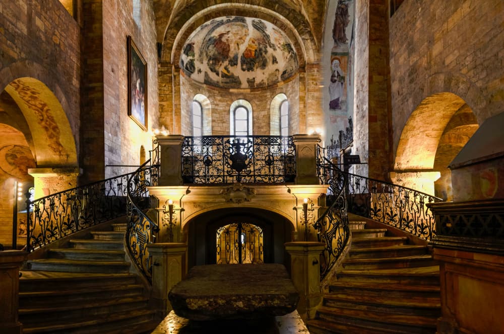 Historic Cathedral Staircase by Marianne Wogeck — canvas wall art
