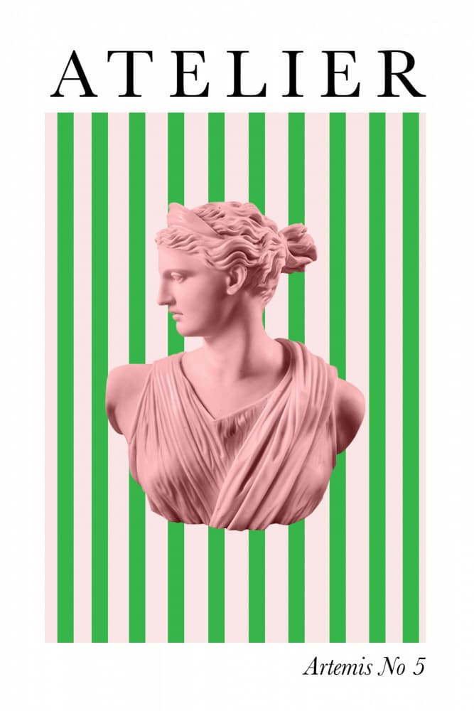 Pop Art Goddess Bust by Talitha McQueen — canvas wall art