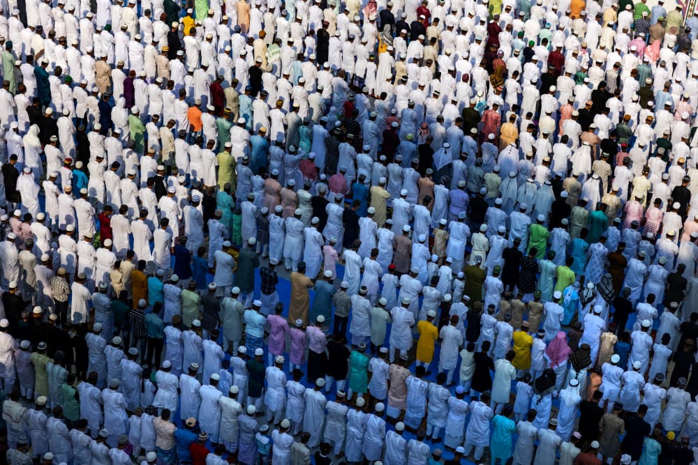 Mass Prayer Gathering by Prithul Das — canvas wall art