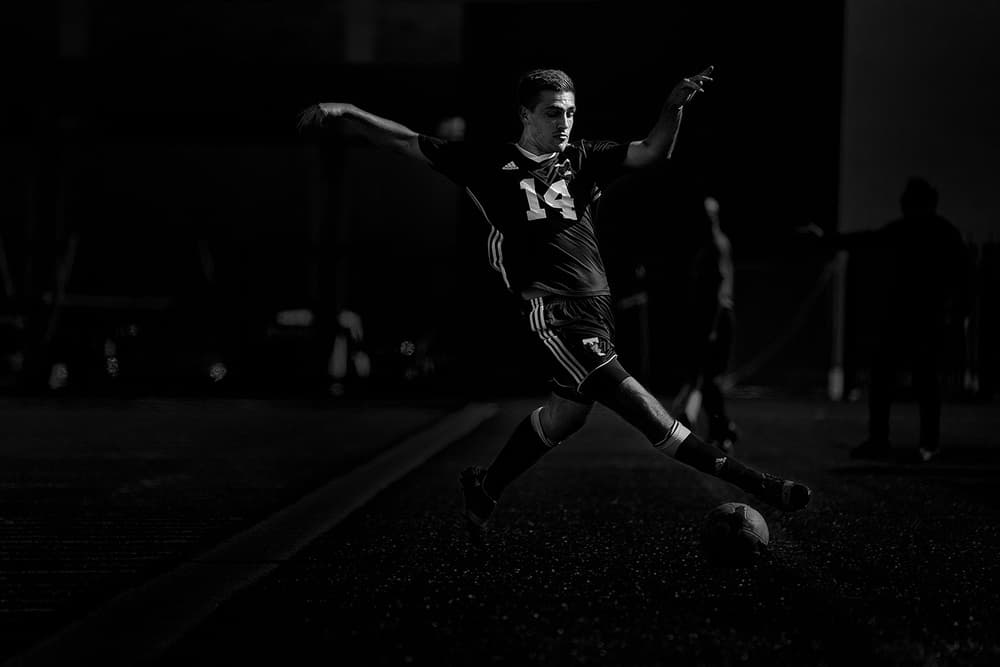 Dynamic Soccer Kick by Henry Zhao — canvas wall art