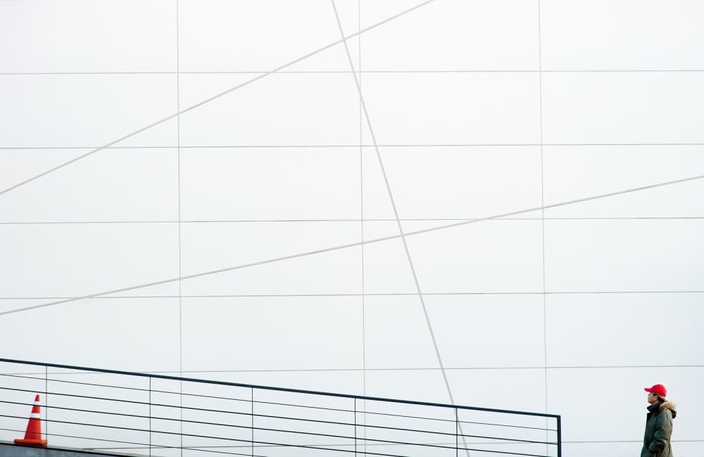 Red Cap Urban Lines by HAN dong hee — canvas wall art