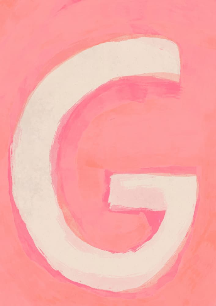 G(pink) by Treechild — canvas wall art