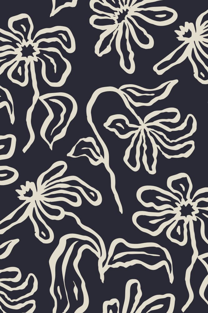 Minimal Floral Pattern by Anna Rose — canvas wall art