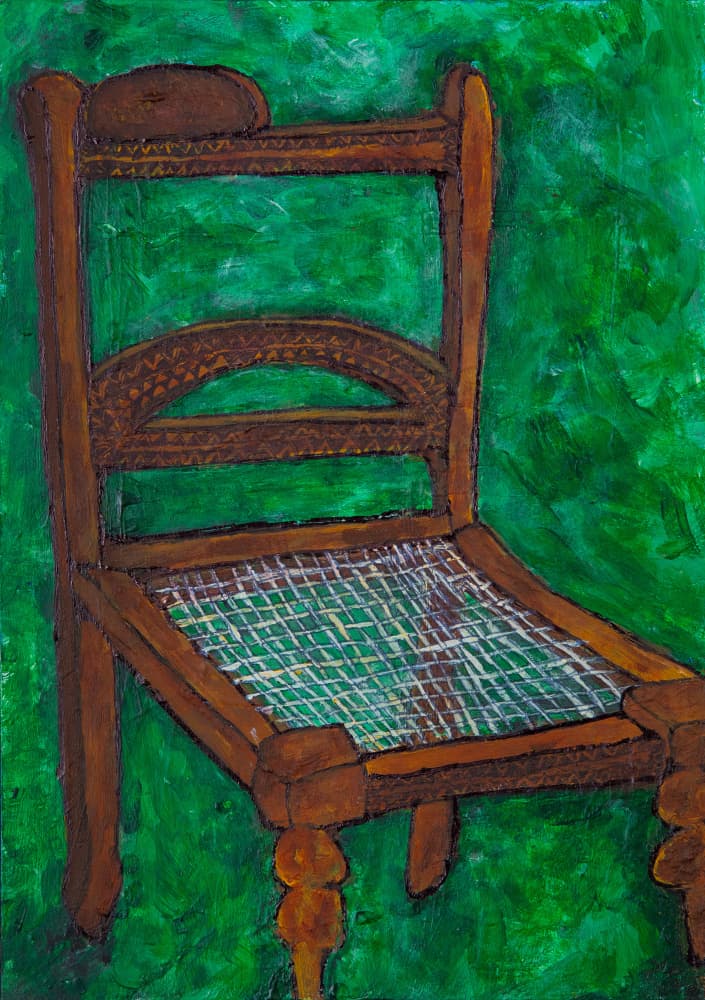 Rustic Wooden Chair by Dale Hefer — canvas wall art
