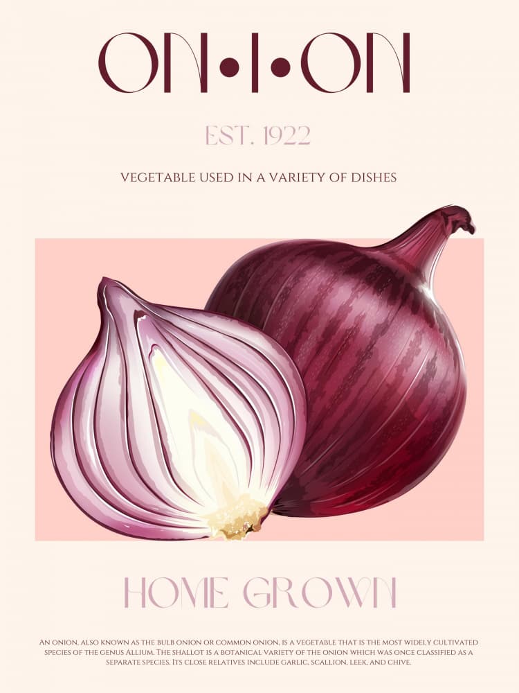 Home Grown Red Onions by Nazma Khokhar — canvas wall art