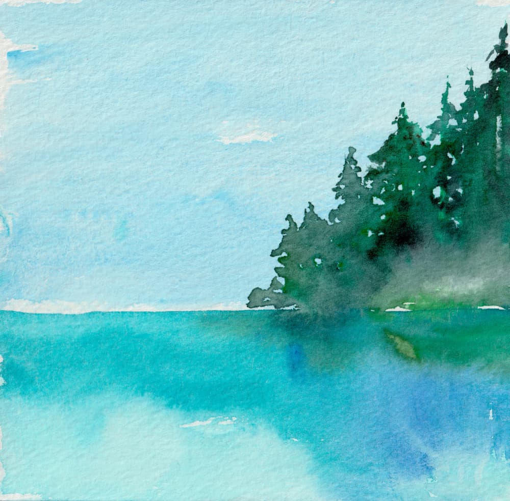 Serene Forest Reflection by Christine Lindstrom — canvas wall art