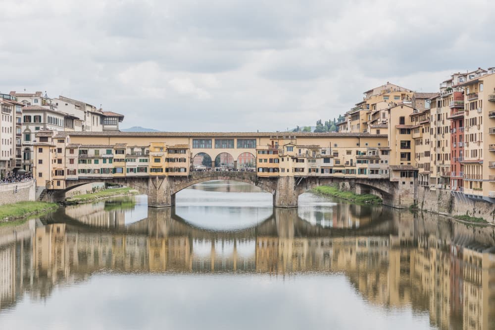 Ponte Vecchio Reflection by Photolovers — canvas wall art