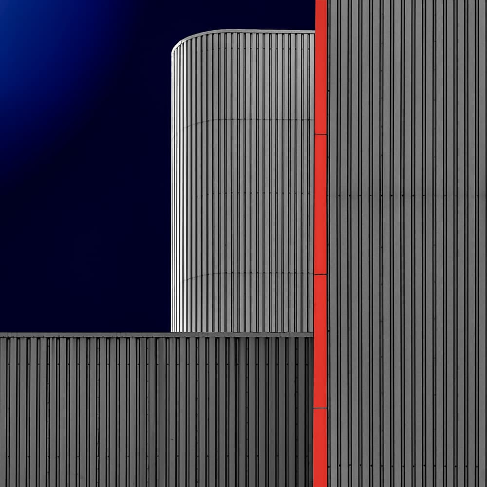 Modern Architectural Red Accent by wiebe wilbers — canvas wall art