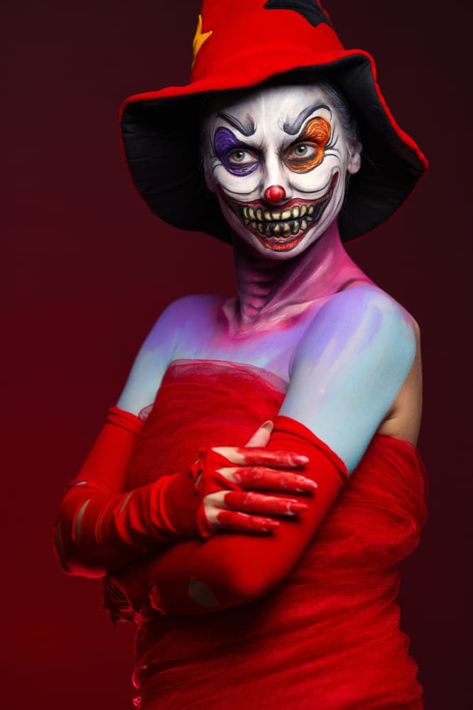 Scary Clown Witch by Offer Ellbogen — canvas wall art