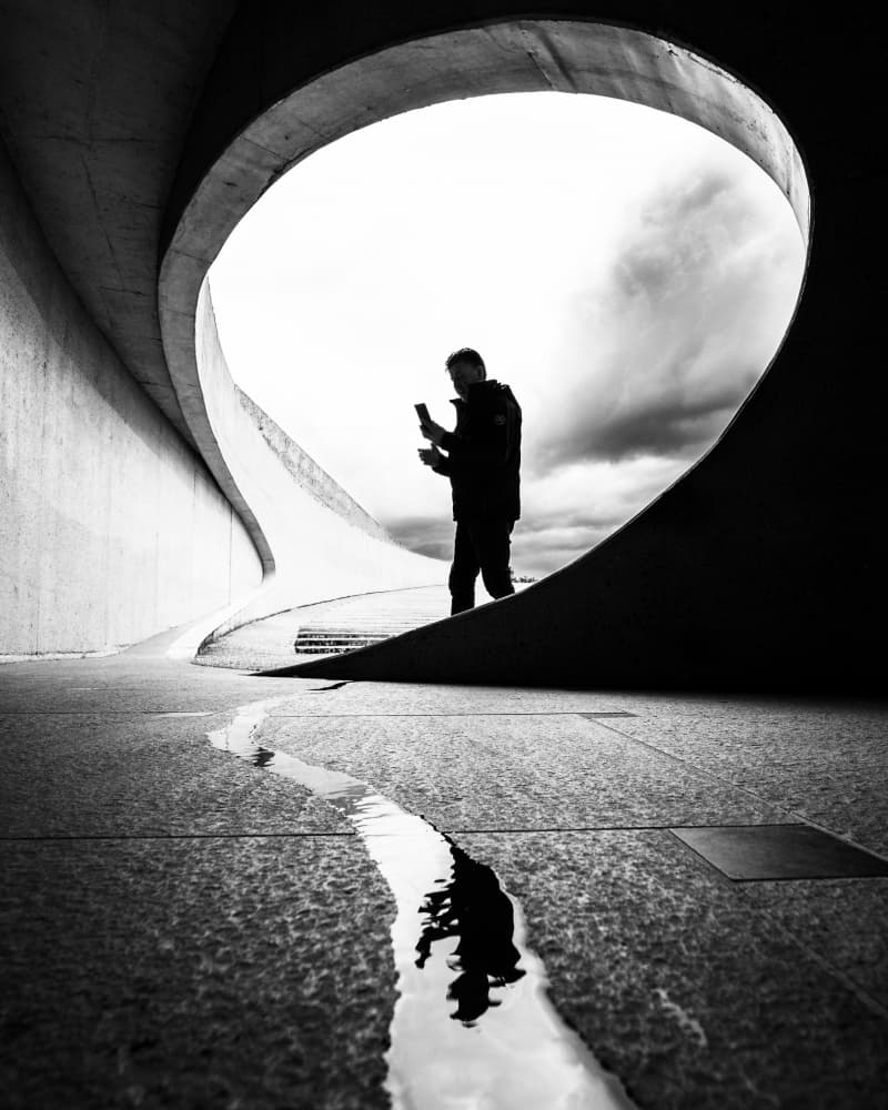Modern Architectural Reflection by Sofie Steenhoudt — canvas wall art