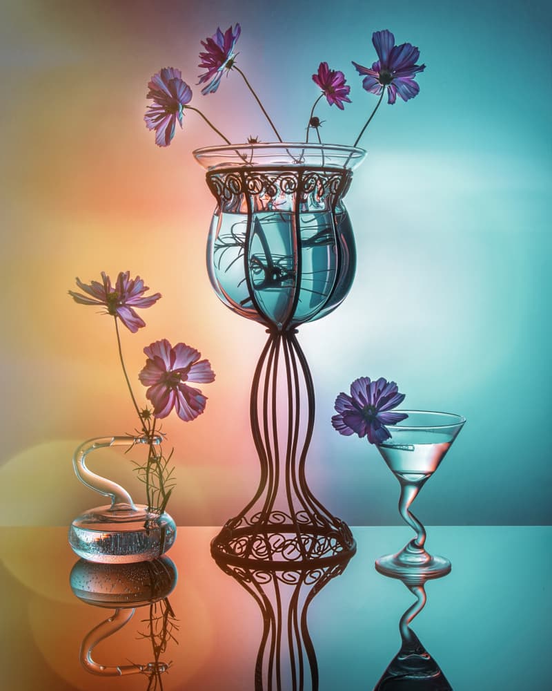 Colorful Glass Cosmos by Louie Luo — canvas wall art
