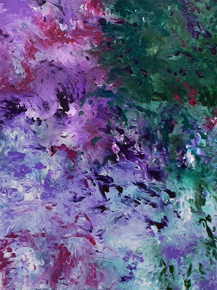 Vibrant Abstract Hues by Ron Halfant — canvas wall art