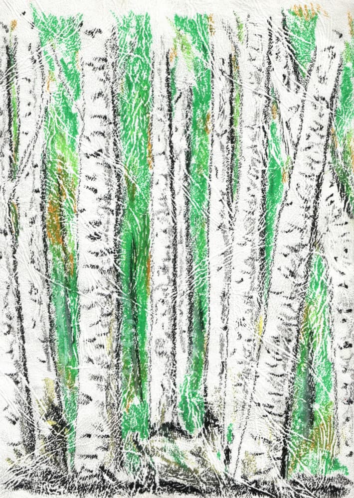 Vibrant Birch Forest by Kulik — canvas wall art