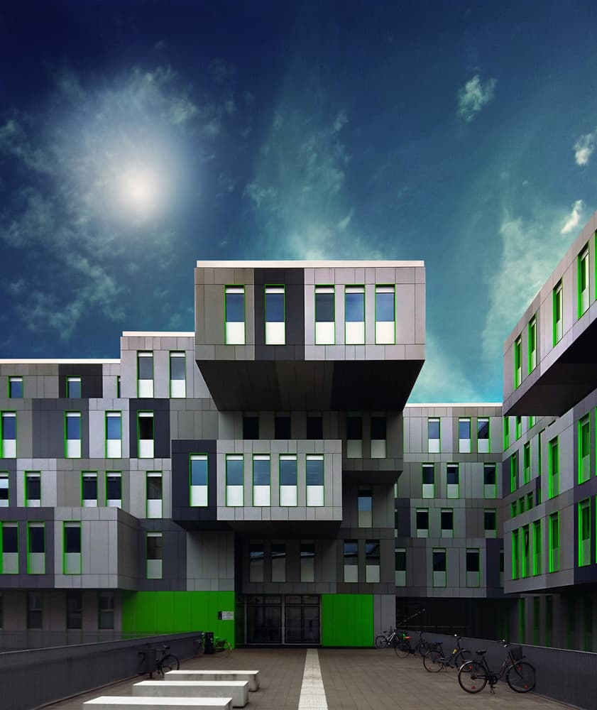 Modern Green Architecture by Ercan Sahin — canvas wall art