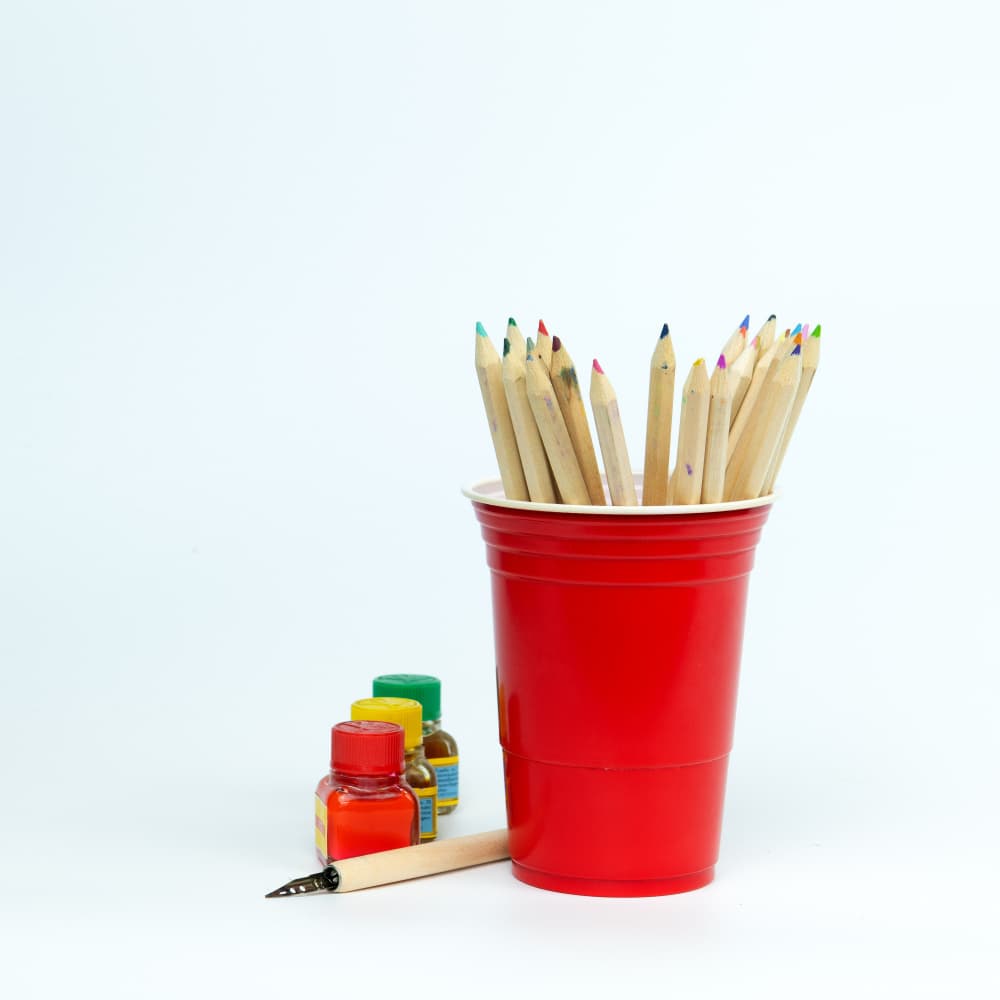 Red Cup Art Supplies by FranzStaab — canvas wall art