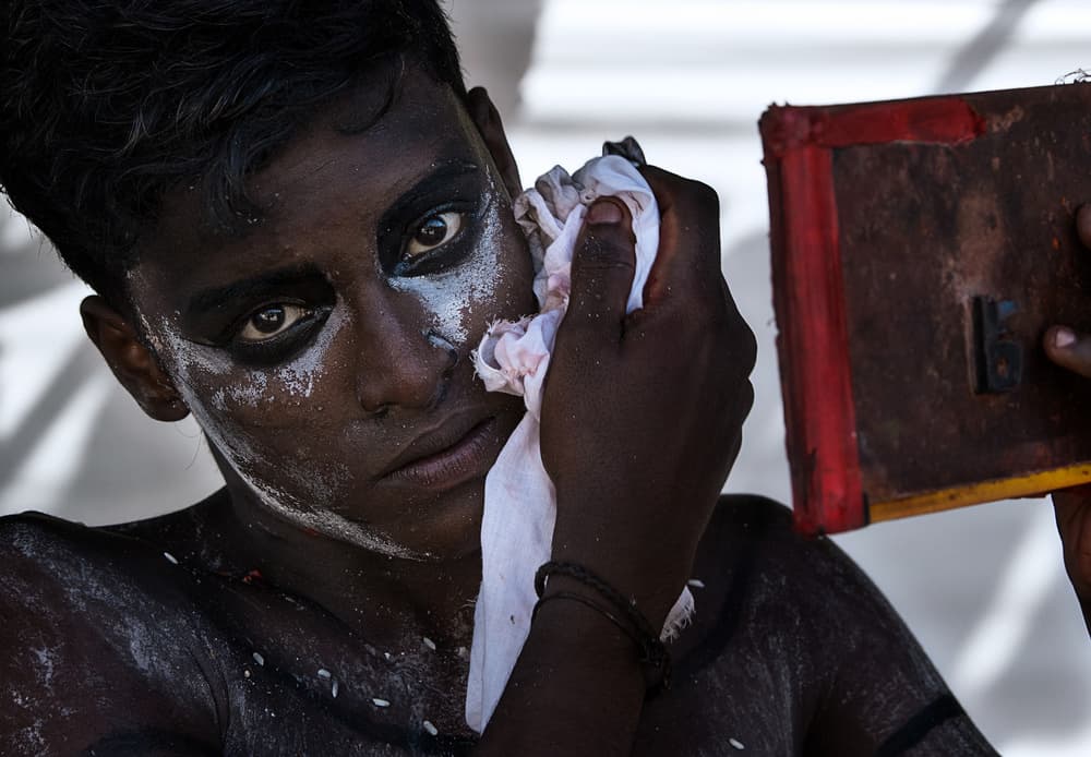 Intense Ritual Gaze by Joxe Inazio Kuesta Garmendia — canvas wall art