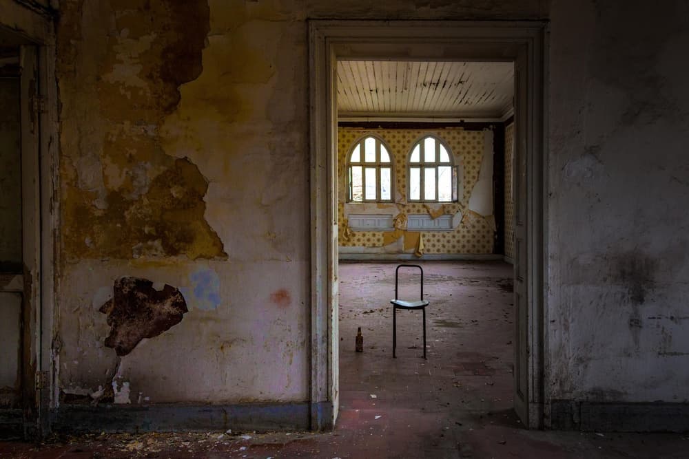 Empty Room Solitary Chair by Ramiz Sahin — canvas wall art