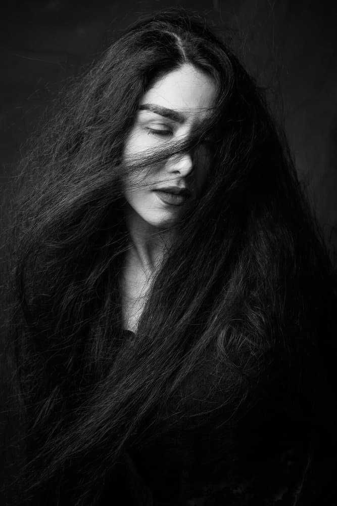 Elegant Flowing Hair by Mehdi Mokhtari — canvas wall art