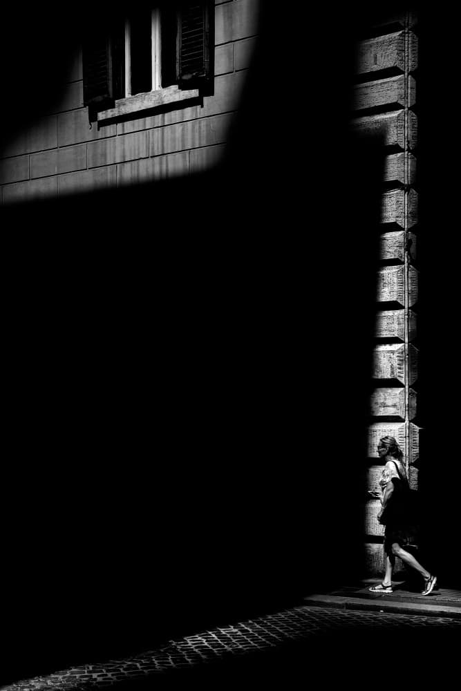 Urban Shadow Walker by Antonio Grambone — canvas wall art