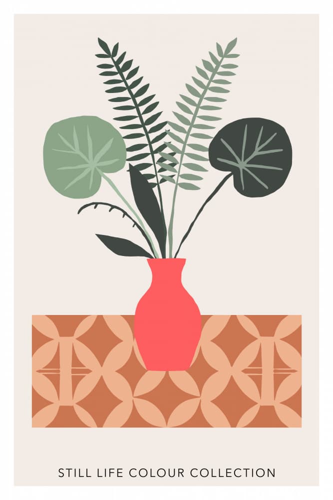 Botanical Vase Still Life by casa cartissi — canvas wall art