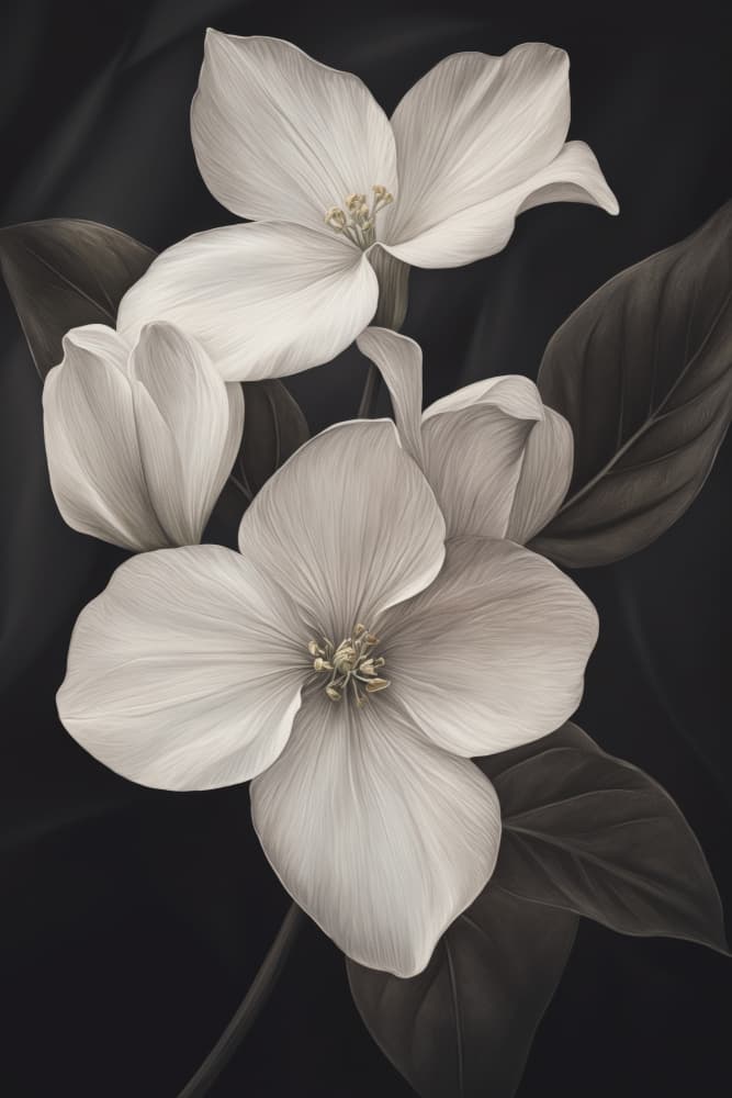 Elegant White Blooms by Andrea Haase — canvas wall art