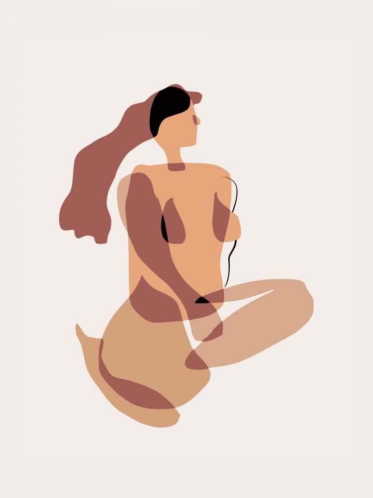Serene Female Form by Little Dean — canvas wall art
