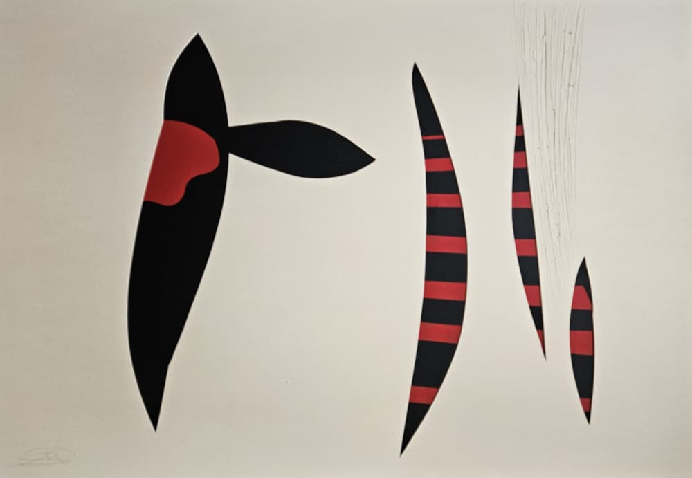Bold Graphic Red Slashes by Stefano Mazzolini — canvas wall art