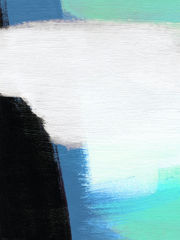 Modern Blue Green Abstract by Ejaaz Haniff — canvas wall art