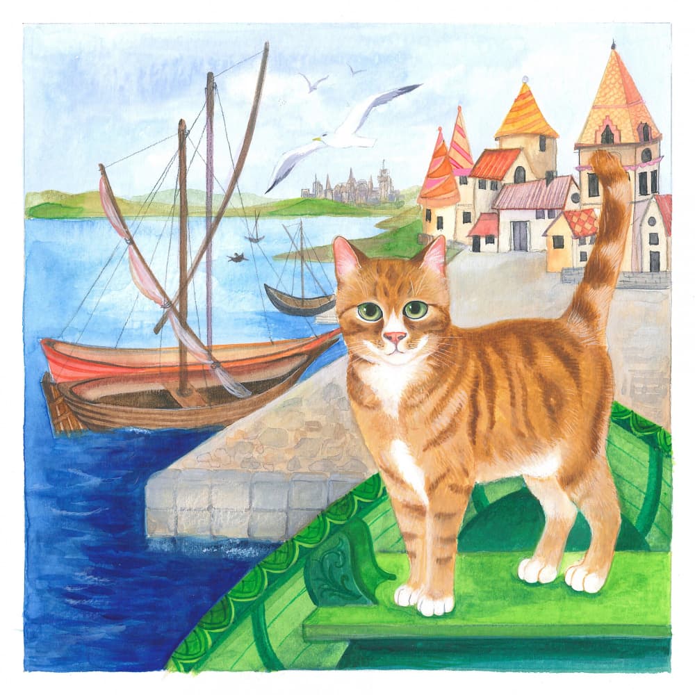The Mariner's Cat by Isabelle Brent — canvas wall art