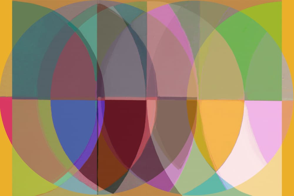 Abstract Geometric Circles by casa cartissi — canvas wall art