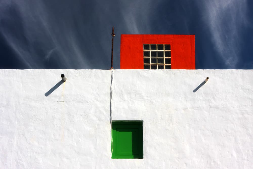 Colorful Geometric Architecture by Hans-Wolfgang Hawerkamp — canvas wall art