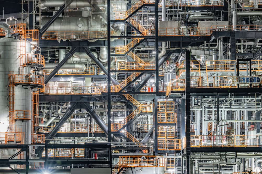 Refinery Night Glow by Kobayashi Tetsurou — canvas wall art