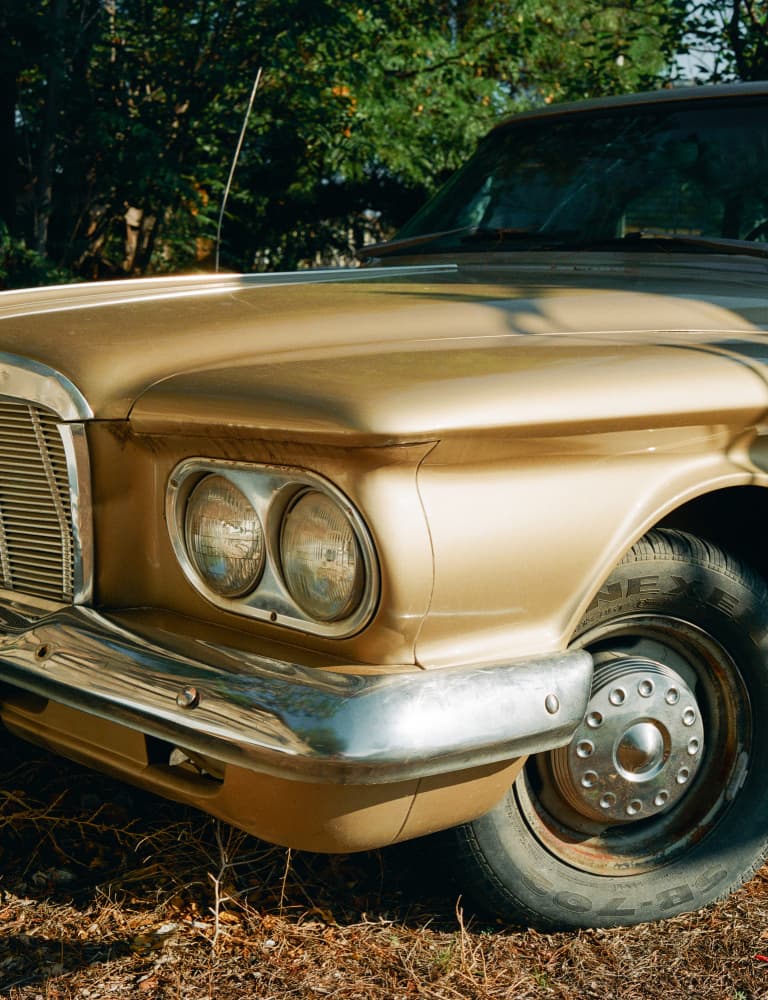 Golden Classic Car by Bethany Young — canvas wall art