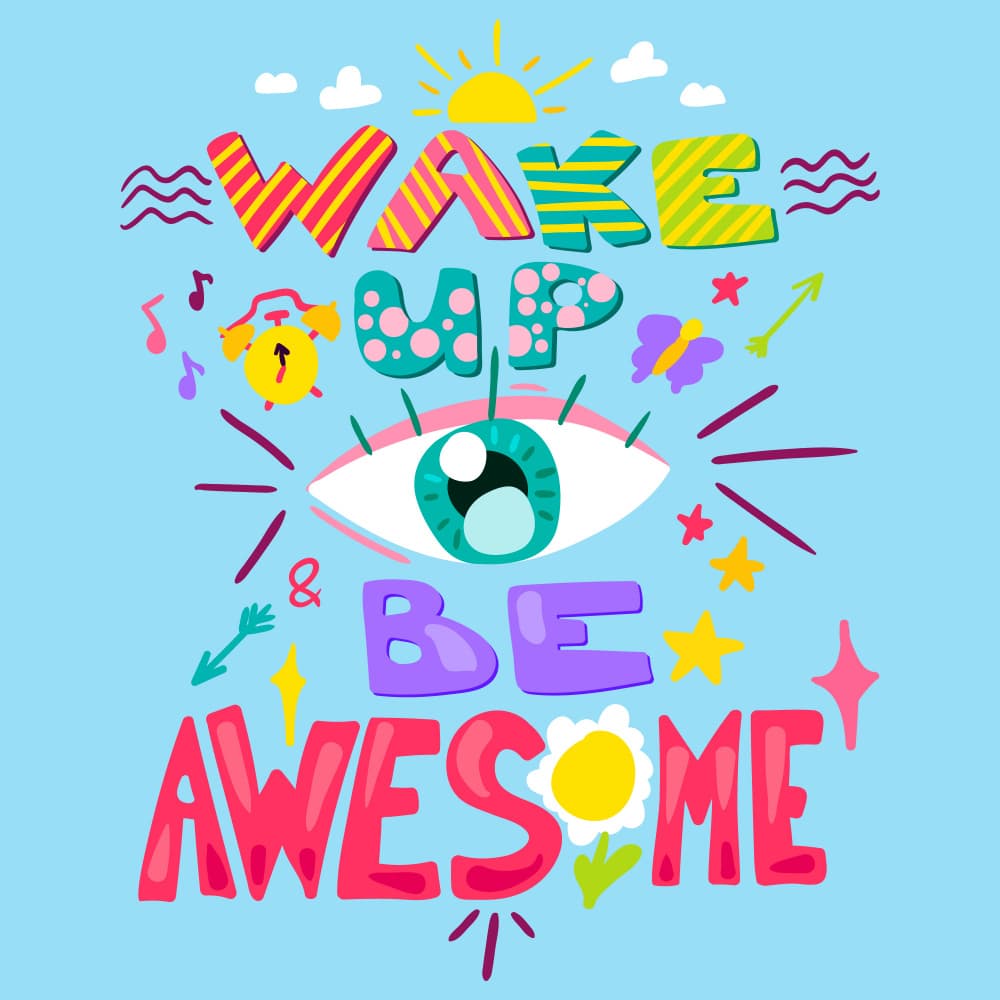 Wake Up Be Awesome by Marika Barsrsind β canvas wall art