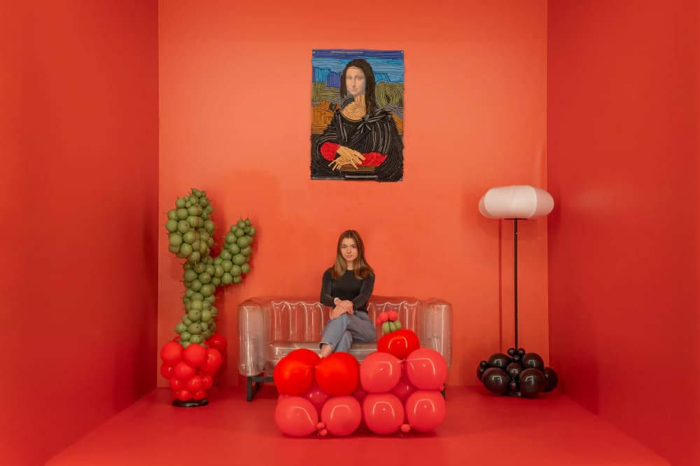Mona Lisa Balloon Room by Els Keurlinckx — canvas wall art