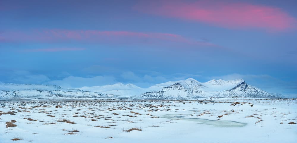Snowy Mountain Winter Dawn by Burger Jochen — canvas wall art