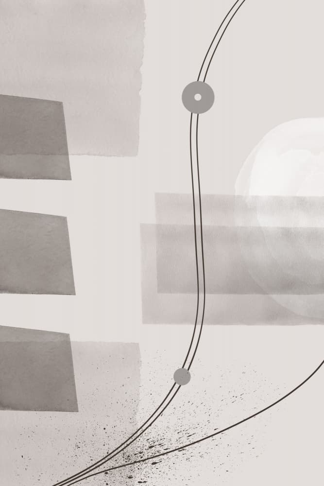 Abstract Mid Century Design No. 2 - Connections by Melanie Viola — canvas wall art