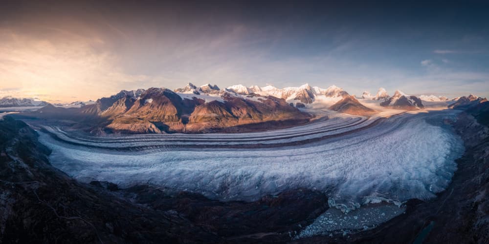 Majestic Glacier Valley by qiye — canvas wall art