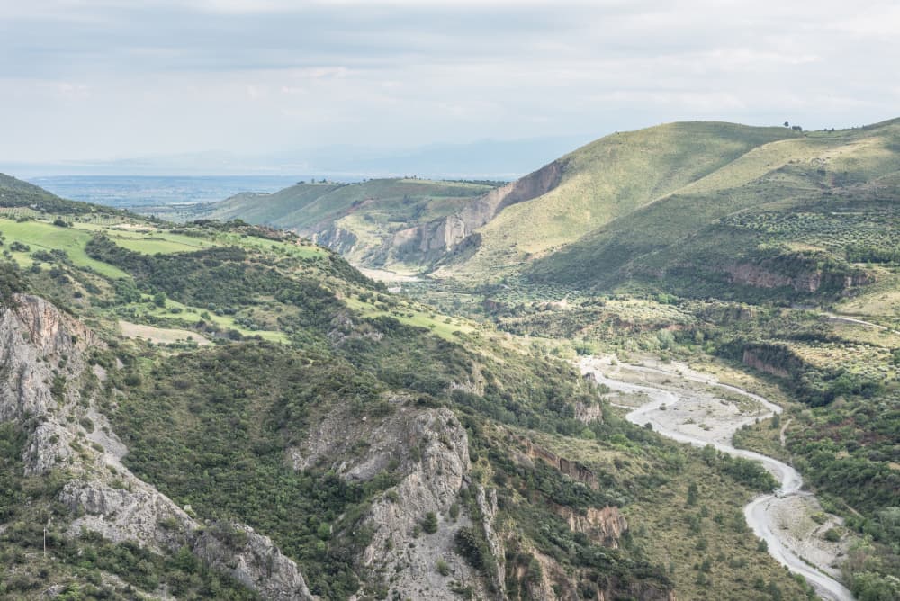 Winding River Valley View by Photolovers — canvas wall art