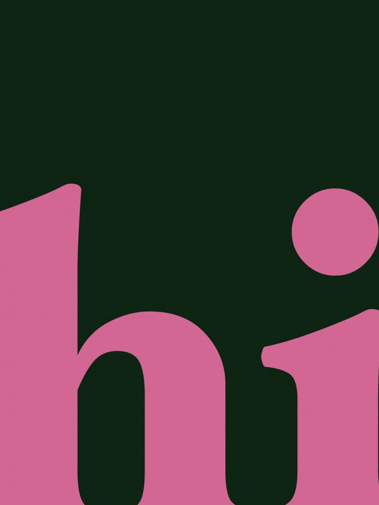 Bold Pink Hi by Anne-Marie Volfova — canvas wall art