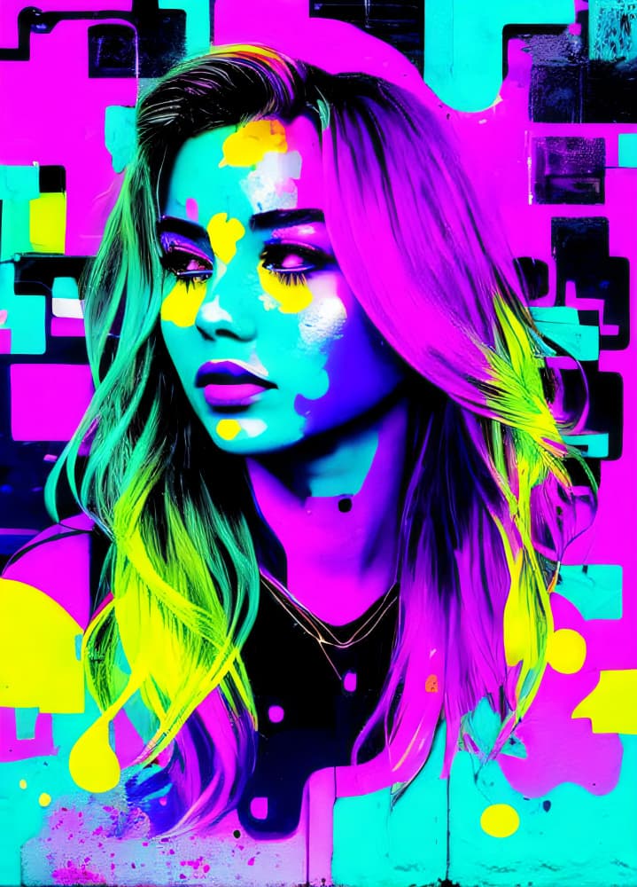 Neon Beauty by Cicero Spin — canvas wall art