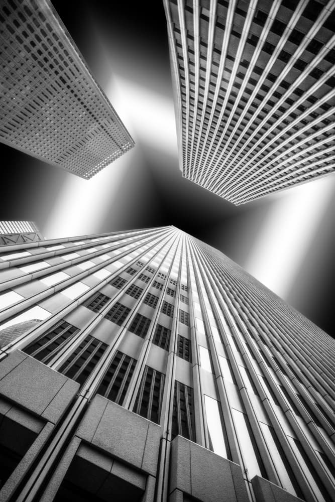 Skyscraper Geometry by Takashi Suzuki — canvas wall art