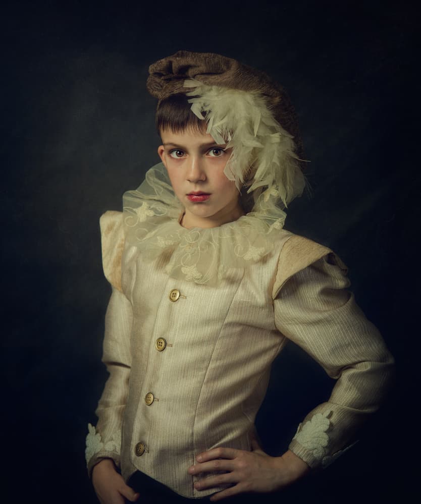 Baroque Boy Portrait by Svetlana Melik-Nubarova — canvas wall art