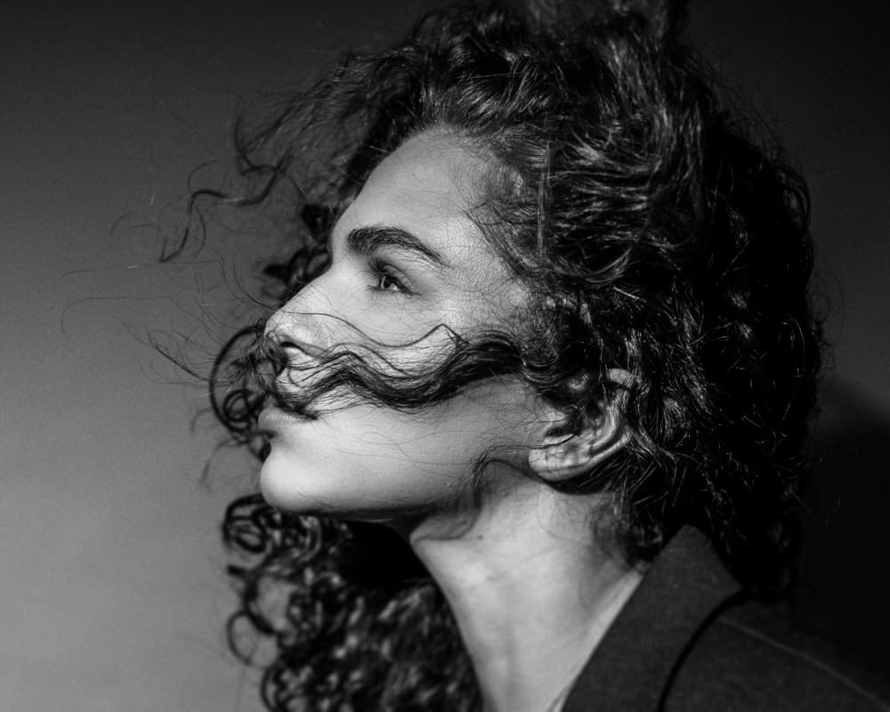 Windswept Curly Profile by Martin Krystynek MQEP — canvas wall art