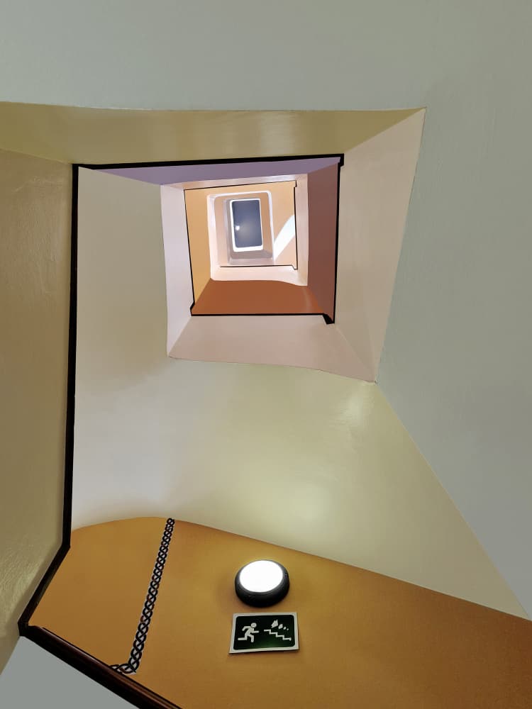 Deep Stairwell Illusion by Jorge Pimenta — canvas wall art