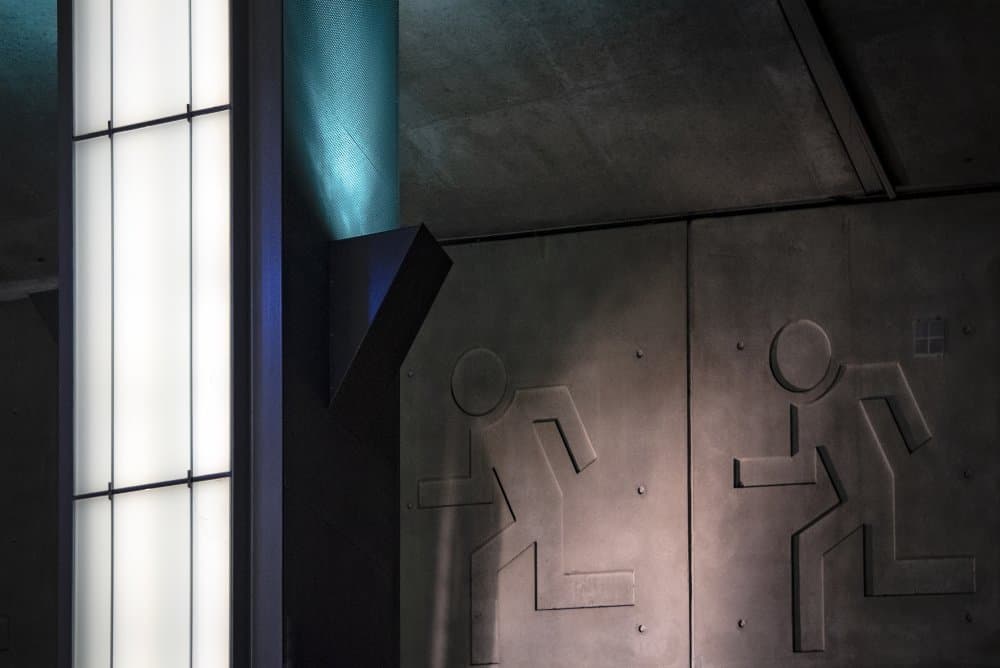 Modern Exit Figures by Linda Wride — canvas wall art