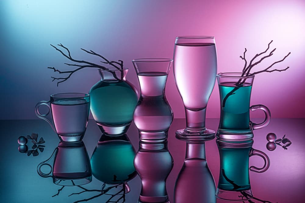 Colorful Glass Still Life by Lydia Jacobs — canvas wall art