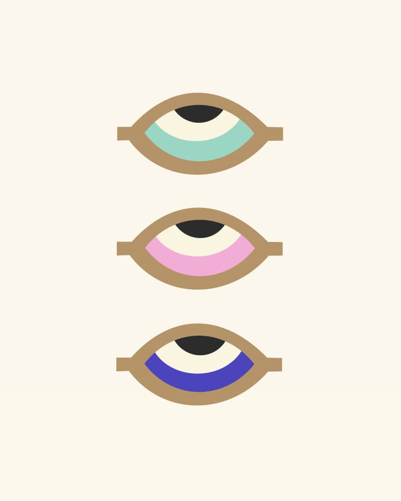 Colorful Abstract Eyes by Artprink — canvas wall art